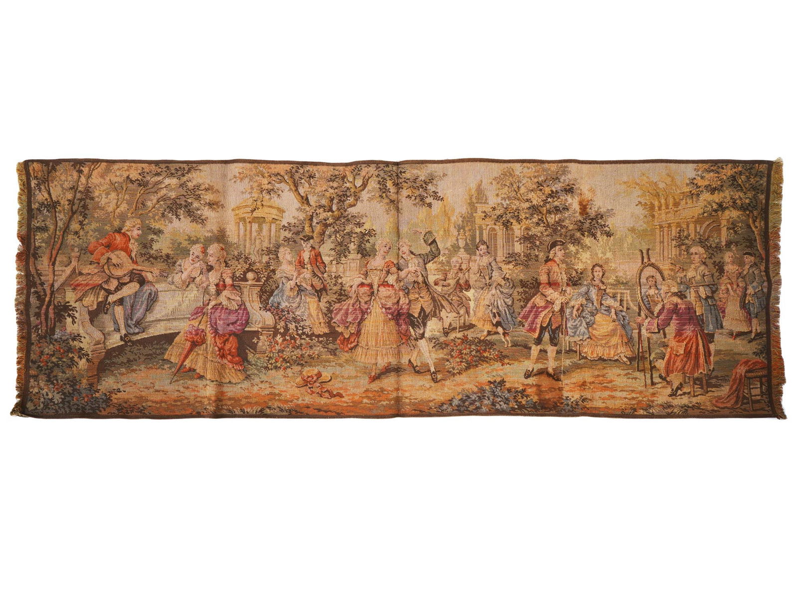 VINTAGE BELGIAN LOOM TAPESTRY PARK BOUCHER WALL HANGING (1 of 6)