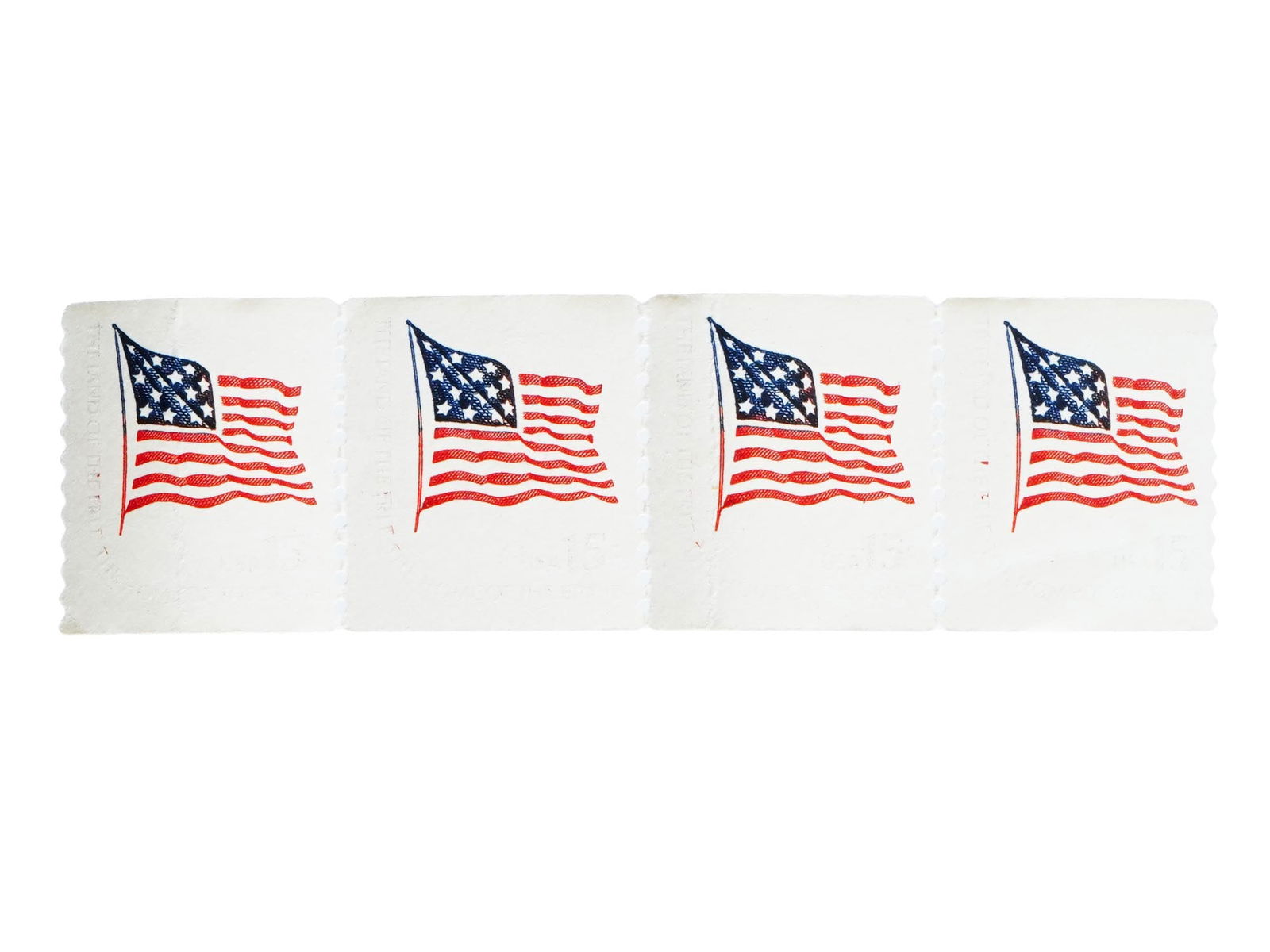 VINTAGE 1978 AMERICAN FLAG 15 CENT ERROR STAMPS (1 of 2)