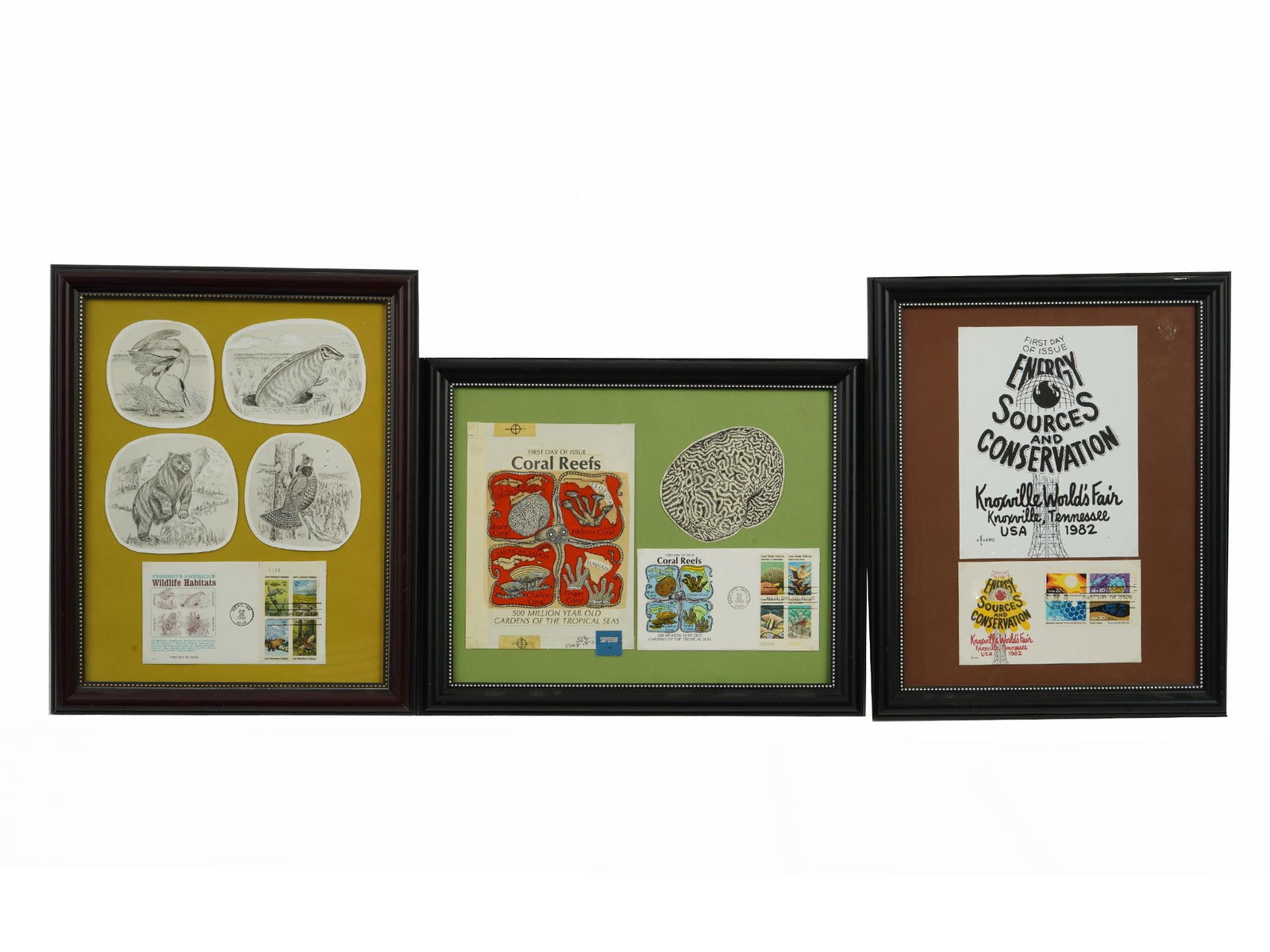 VINTAGE AMERICAN FDC SETS CORAL REEFS WILDLIFE HABITATS (1 of 10)