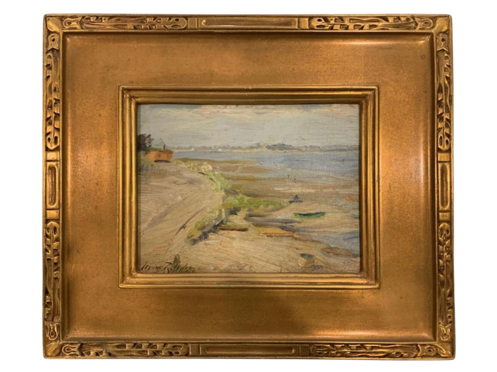 ANTIQUE AMERICAN OIL PAINTING BY IRVING WILES (1 of 3)