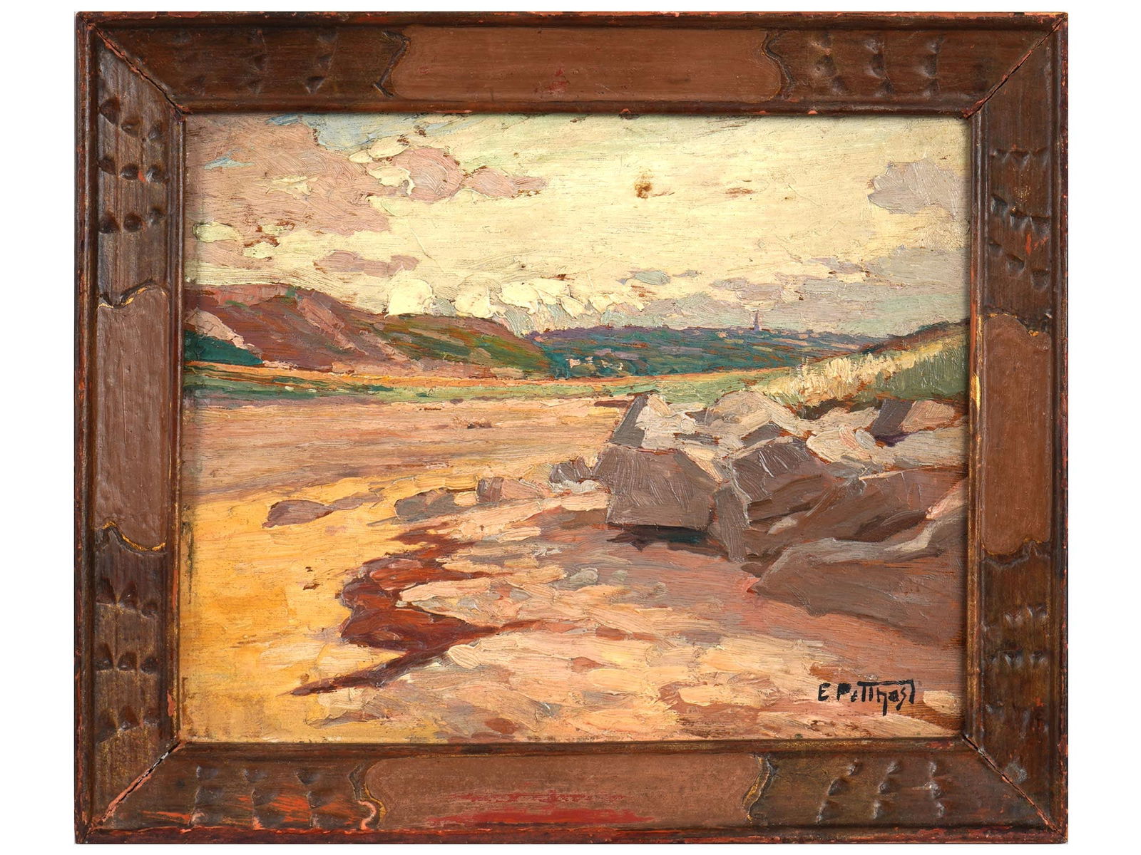 AMERICAN OIL PAINTING SIGNED EDWARD F POTTHAST (1 of 4)