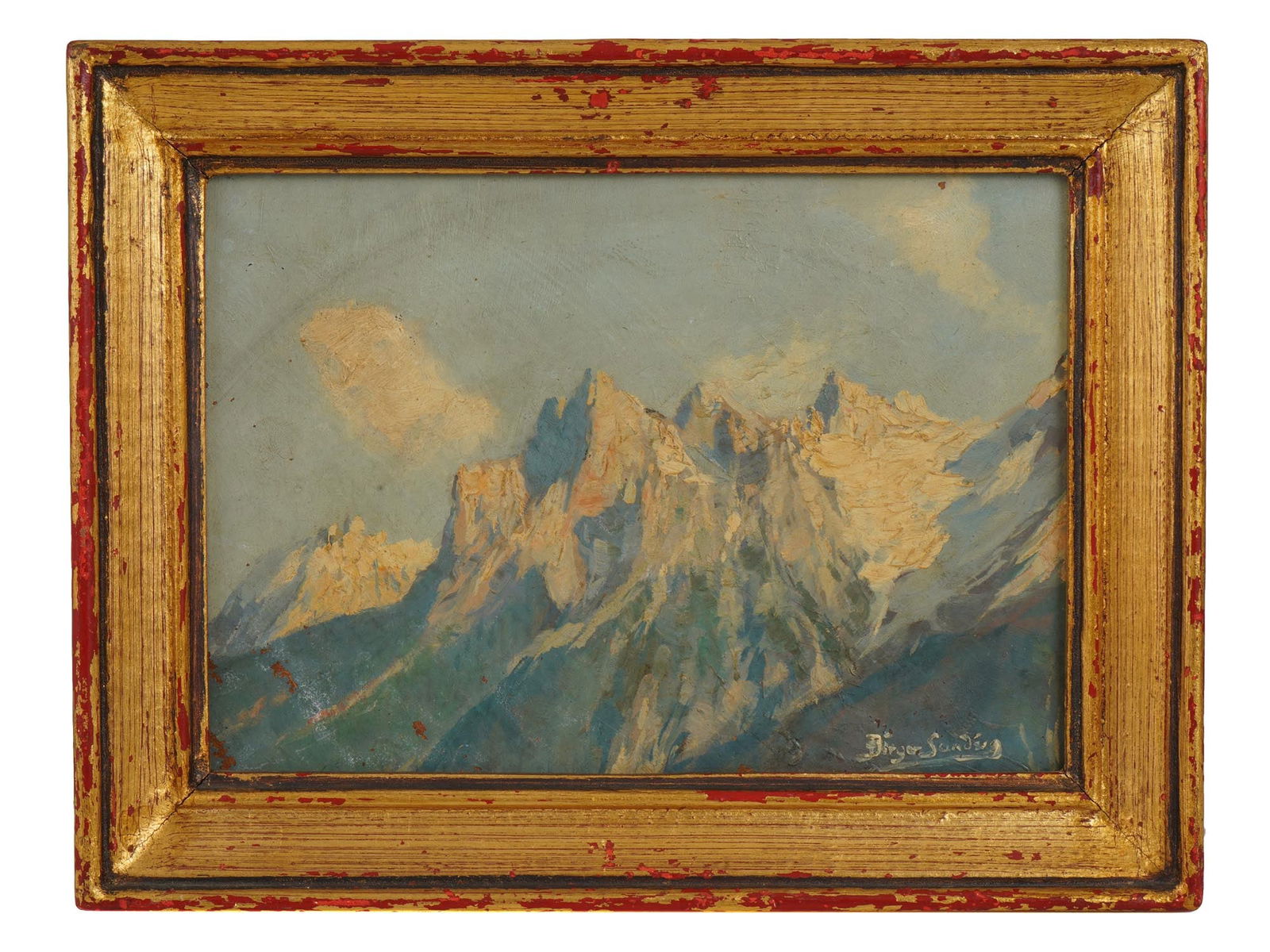 ATTR TO BIRGER SANDZEN MOUNTAIN LANDSCAPE PAINTING (1 of 4)