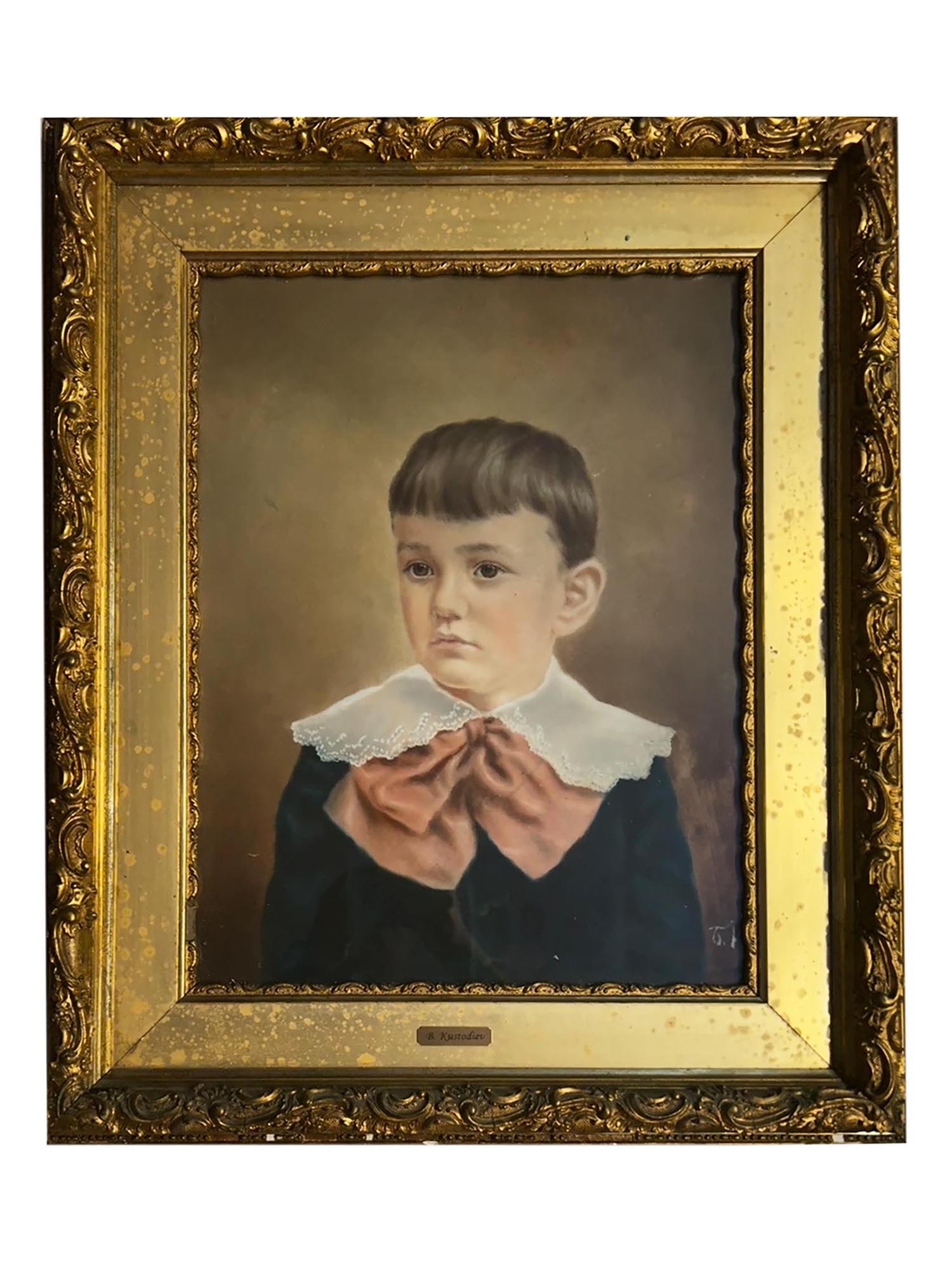 ATTR TO BORIS KUSTODIEV RUSSIAN GOUACHE PAINTING (1 of 9)