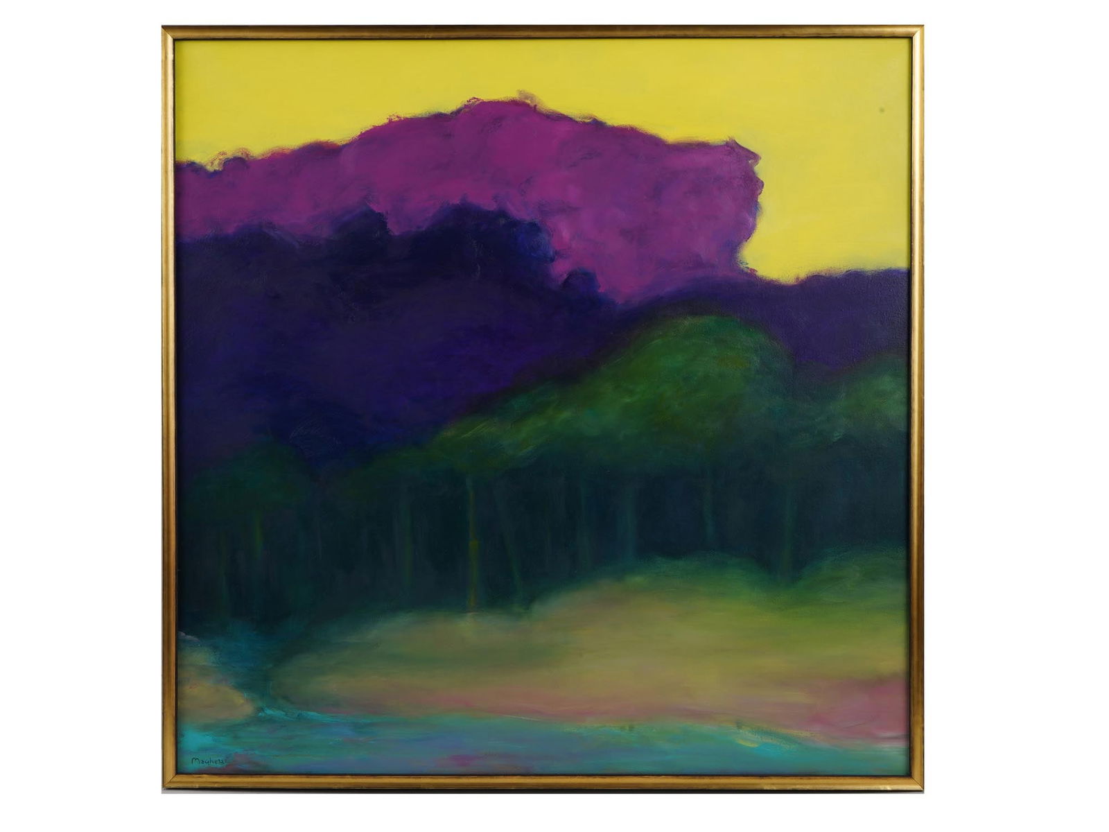 AMERICAN LANDSCAPE OIL PAINTING SIGNED RICHARD MAYHEW (1 of 5)