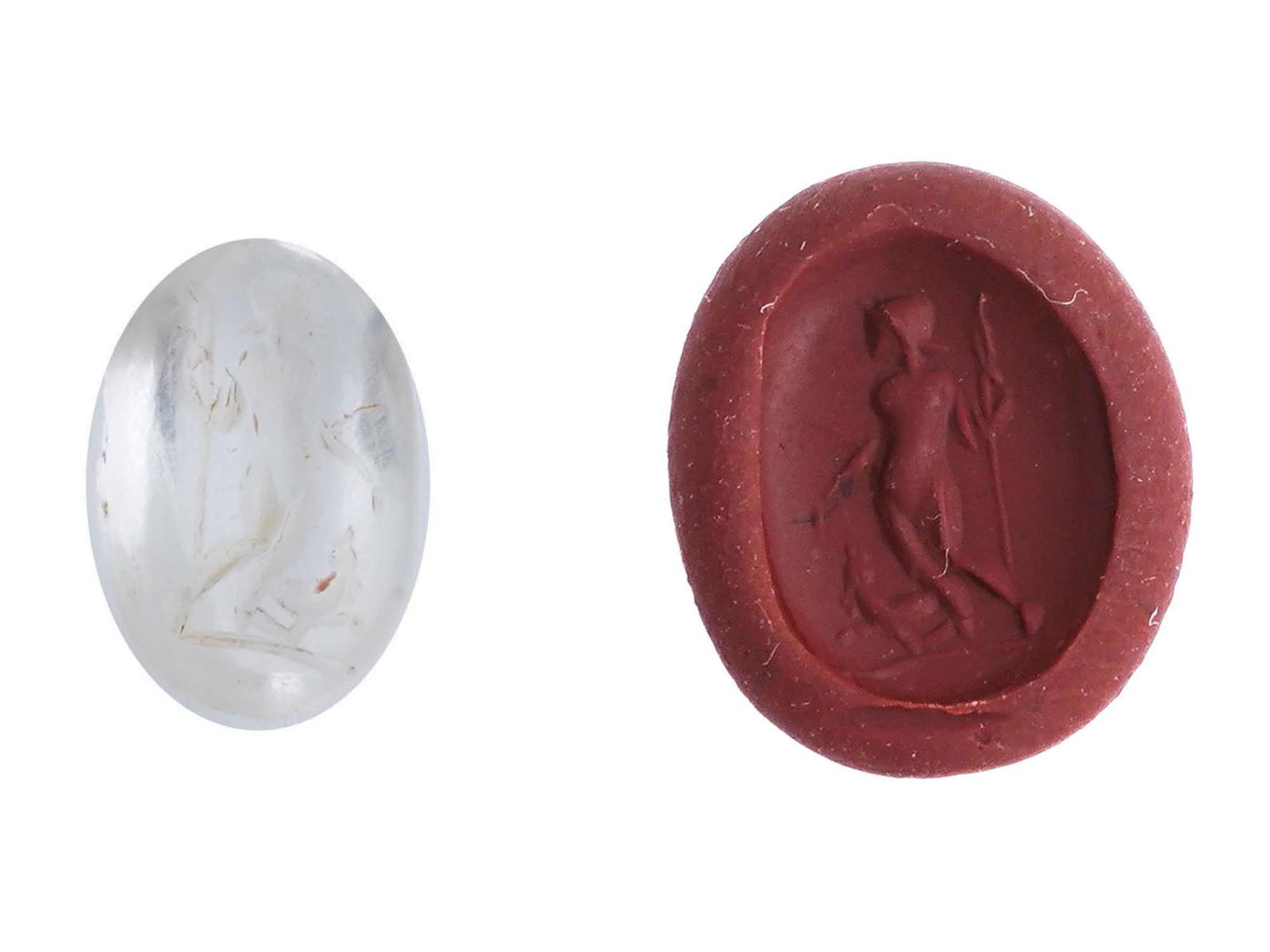 ANCIENT ROMAN ENGRAVED IMAGE CRYSTAL INTAGLIO SEAL (1 of 4)