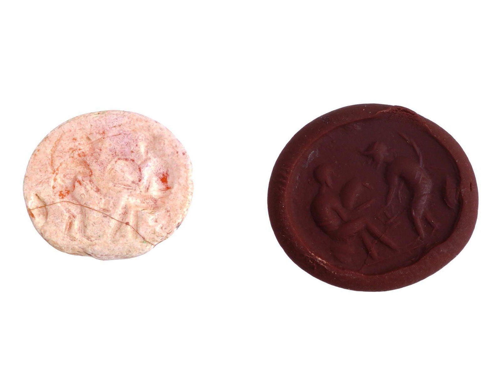 ANCIENT ROMAN ENGRAVED IMAGE AGATE INTAGLIO SEAL (1 of 3)