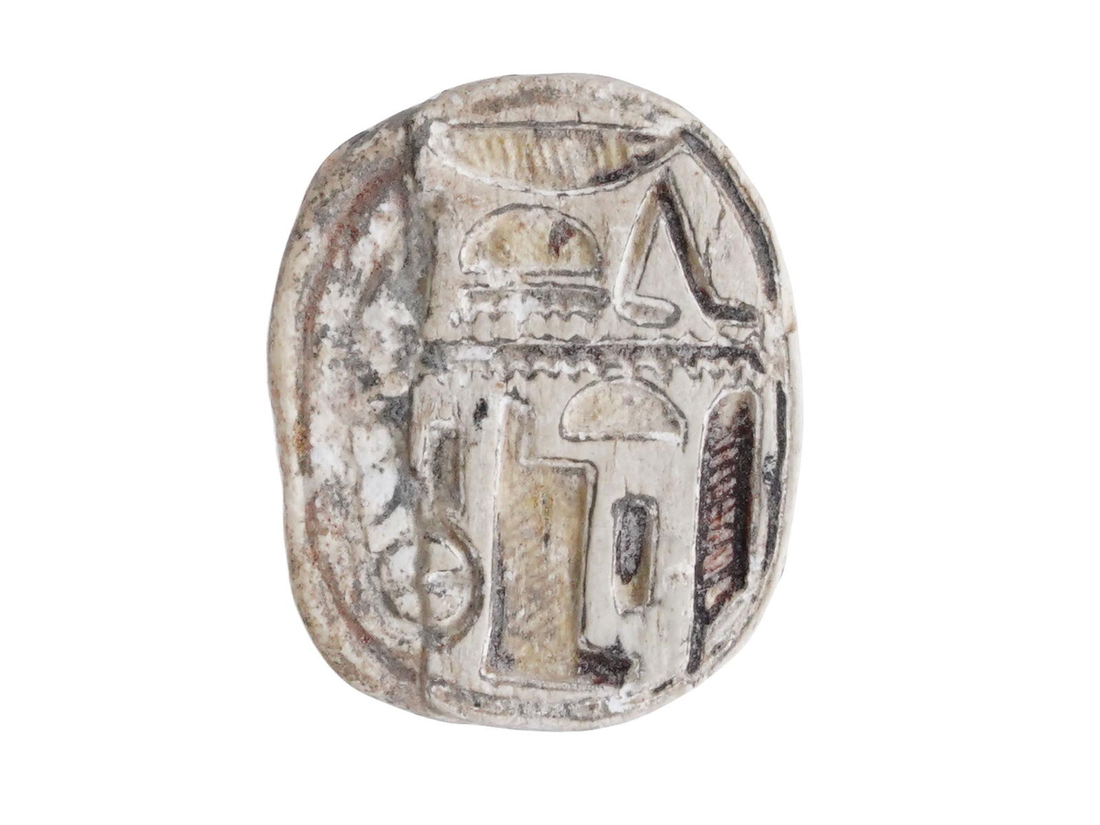 ANCIENT EGYPTIAN ENGRAVED STEATITE STONE SCARAB (1 of 5)