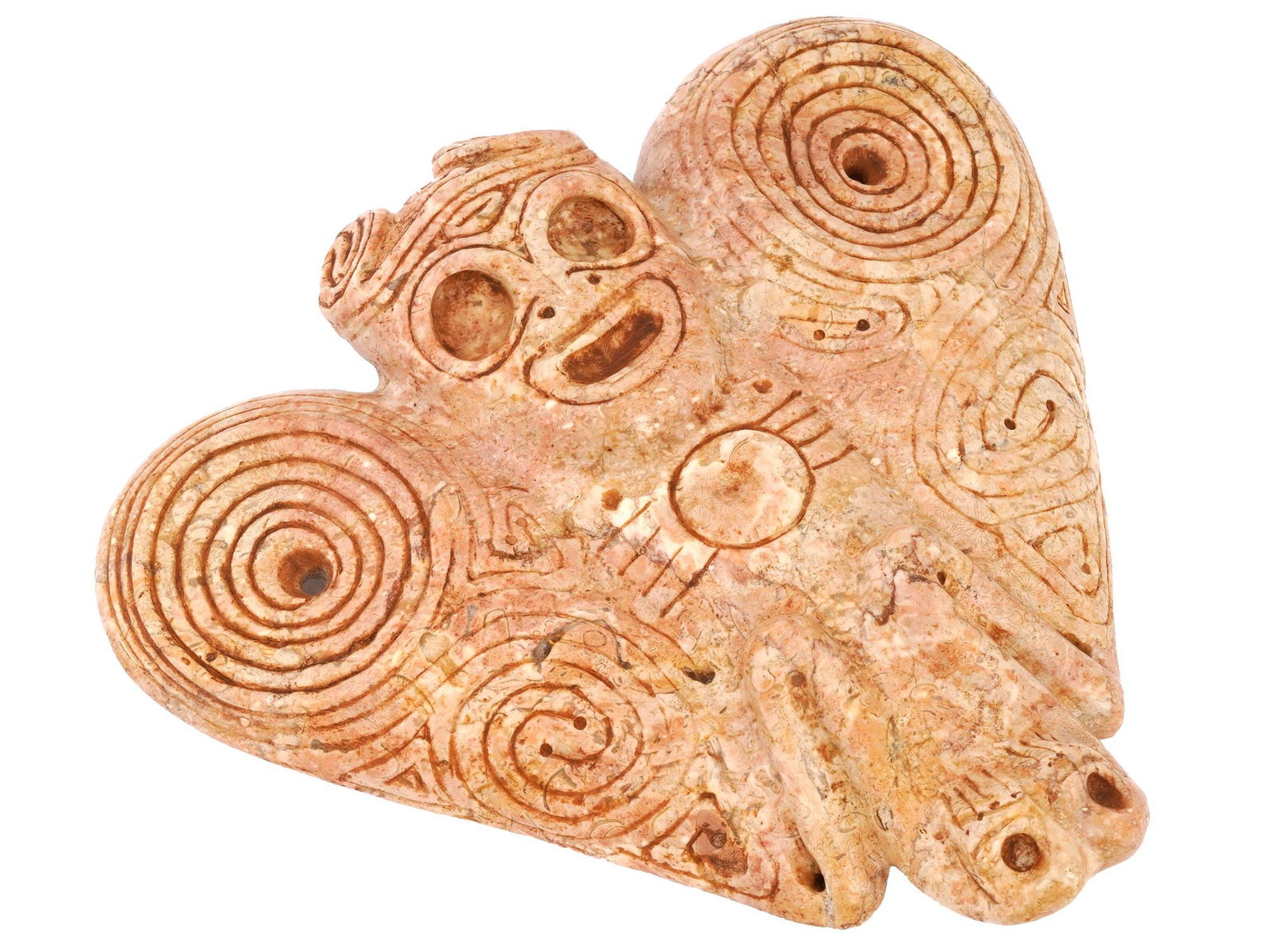 ANCIENT TAINO ARAWAK BATMAN STONE MEDALLION (1 of 4)