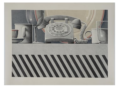 LTD MODERN TELEPHONE ETCHING SIGNED BY THE ARTIST