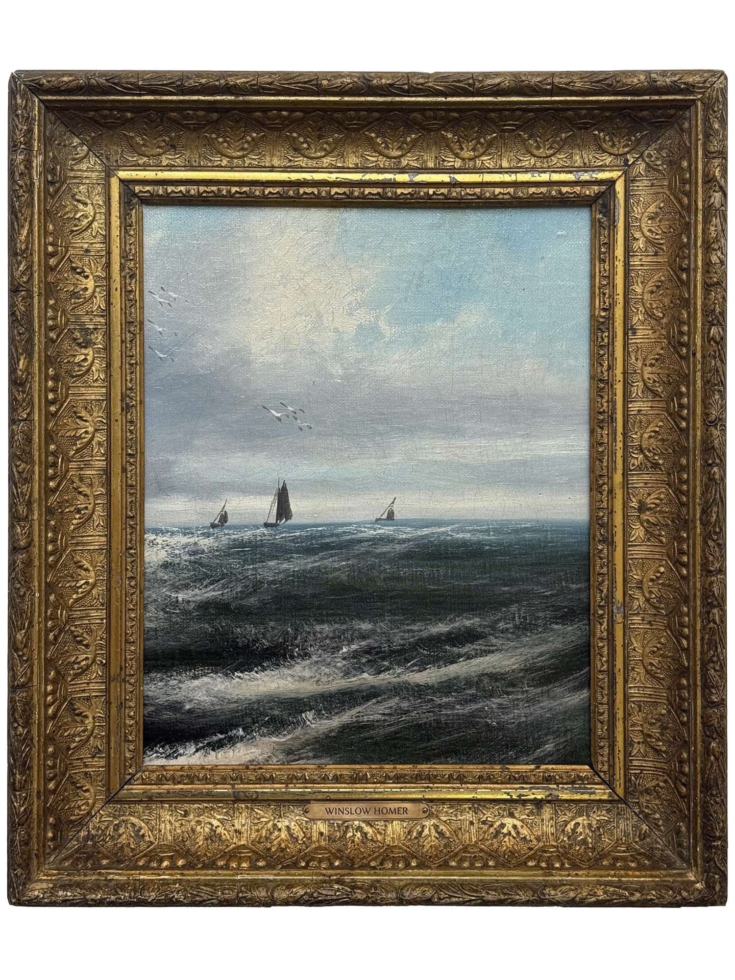 ANTIQUE 19TH C AMERICAN PAINTING BY WINSLOW HOMER (1 of 4)