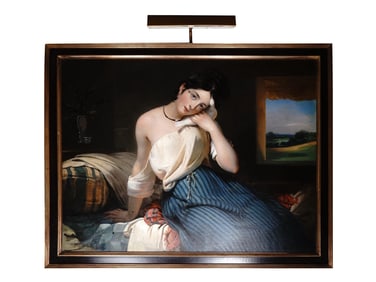 FRENCH PORTRAIT OIL PAINTING BY PIERRE DUBREUIL