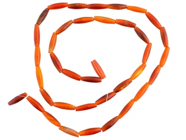 STRING OF NATURAL AMBER BEADS FOR NECKLACE