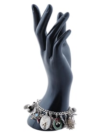 VINTAGE ITALIAN STERLING SILVER CHARM BRACELET