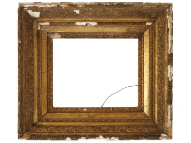 ANTIQUE 19TH C GILT ORNATE PAINTING FRAME