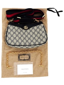 ITALIAN GUCCI LADY PURSE WITH TWO STRAPS AND DUST BAG