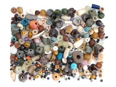 ANCIENT MEDITERRANEAN GLASS STONE BEADS COLLECTION