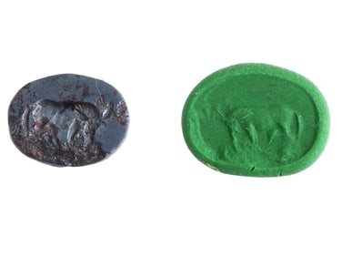 700 TO 200 BC ANCIENT EGYPTIAN HEMATITE INTAGLIO SEAL