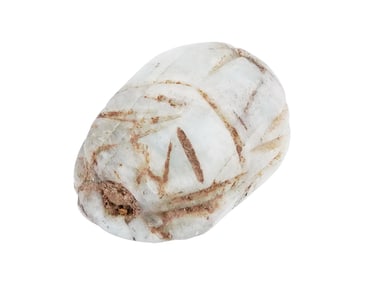 ANCIENT EGYPTIAN LATE PERIOD JADE SCARAB AMULET BEAD