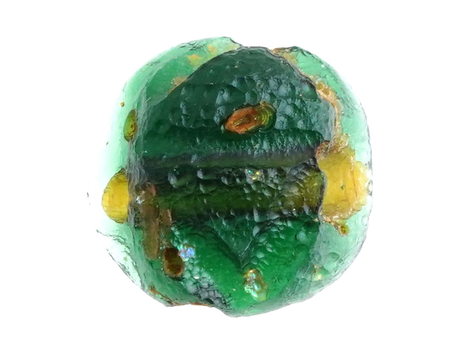 RARE ANCIENT EGYPTIAN SCARABOID GLASS BEAD 700 TO 200BC (1 of 4)