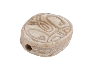 ANCIENT EGYPTIAN LATE PERIOD STEATITE STONE SCARAB BEAD