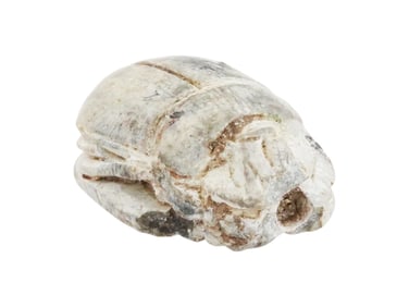 ANCIENT EGYPTIAN STEATITE SCARAB BEAD 700 TO 200 BC