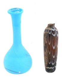 ANCIENT ISLAMIC GLASS PERFUME BOTTLES 1000 TO 1500 AD