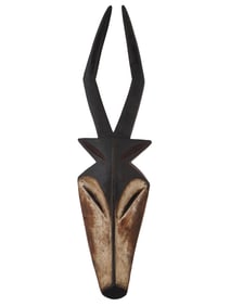 CENTRAL AFRICA GABON KWELE WOODEN ANTELOPE MASK