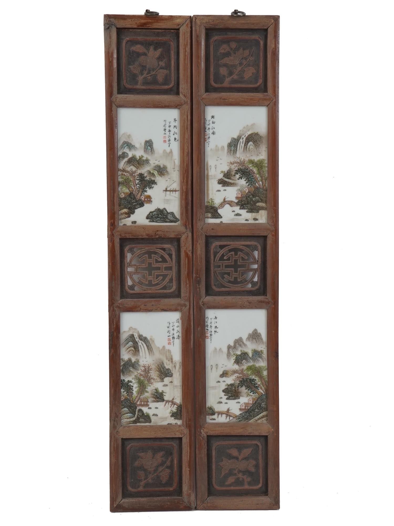 ANTIQUE CHINESE PORCELAIN PLAQUE PAINTINGS SIGNED (1 of 4)