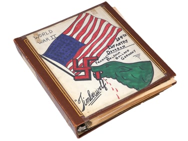WWII AMERICAN VETERANS ALBUM W PHOTOS AND DOCUMENTS
