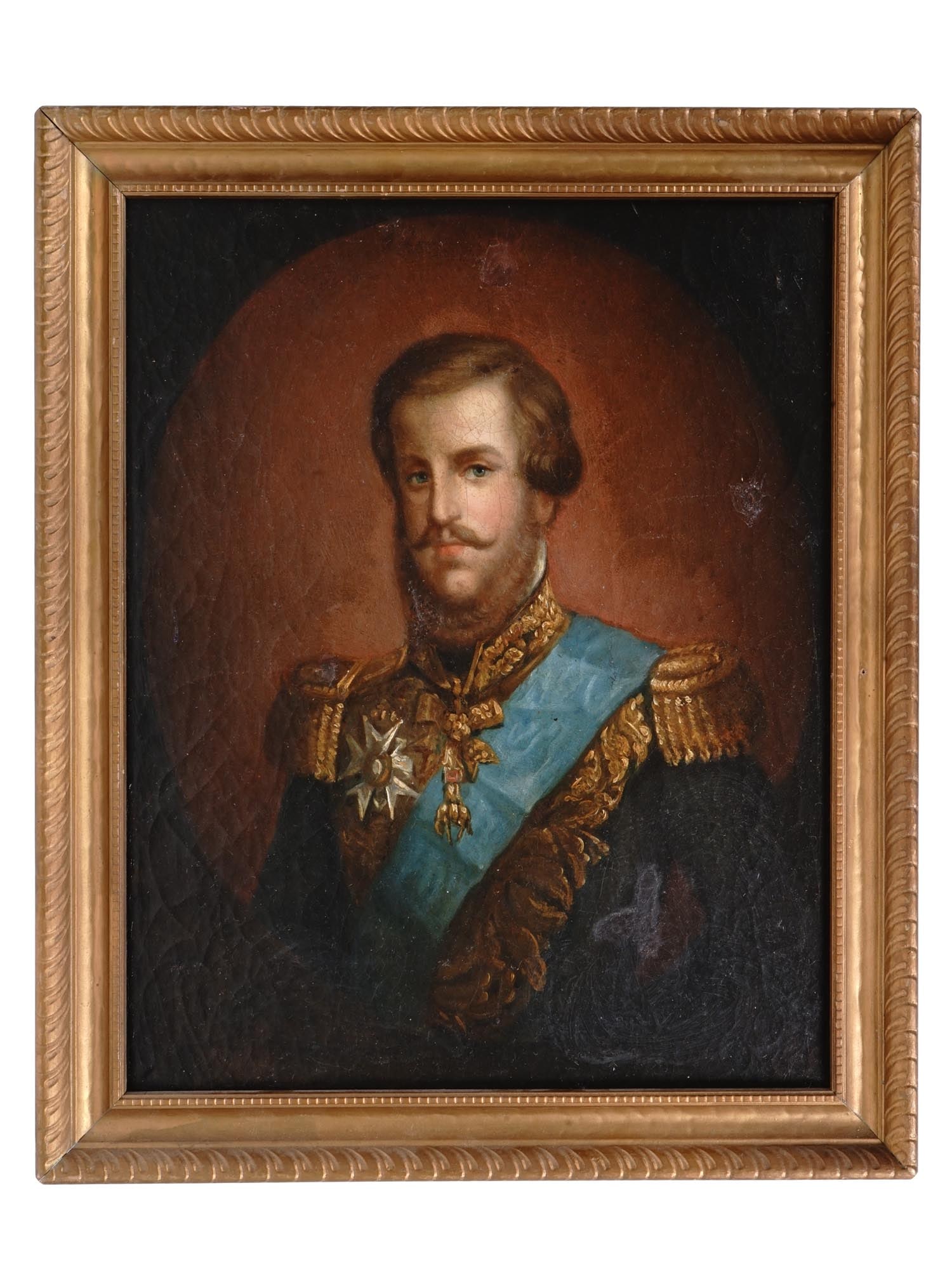 ANTIQUE 19TH CENTURY PAINTING PORTRAIT OF PEDRO II (1 of 6)