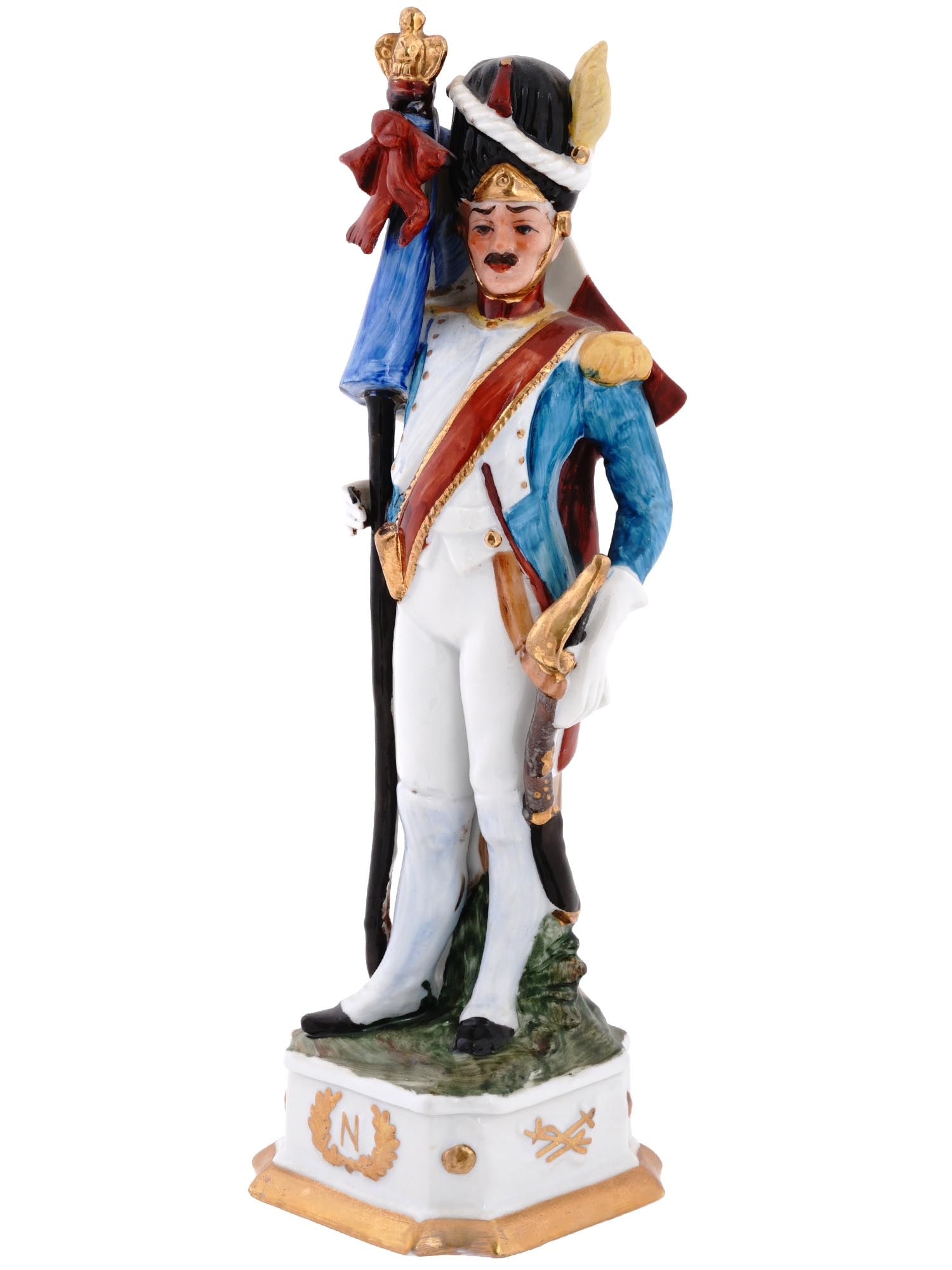CAPODIMONTE MANNER NAPOLEONIC WAR PORCELAIN FIGURE (1 of 8)