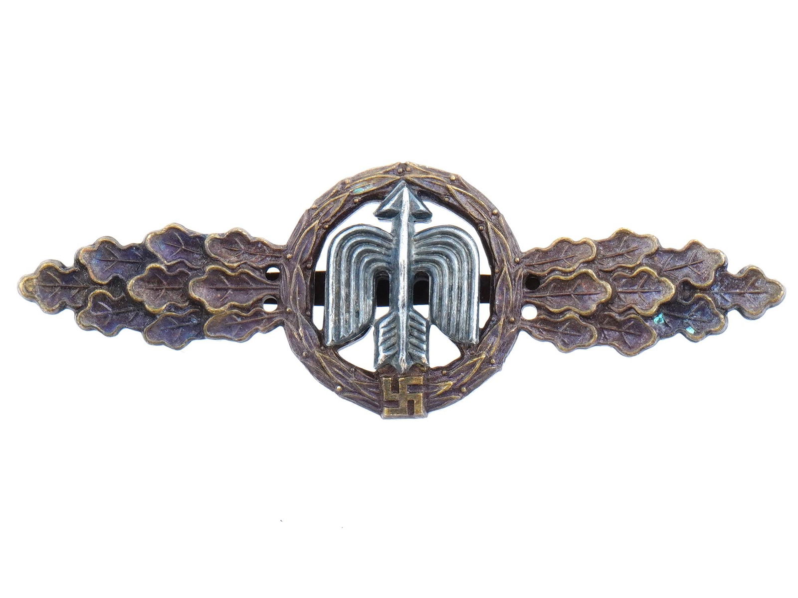 WWII GERMAN FRONT FLYING CLASP OF LUFTWAFFE DECORATION (1 of 2)
