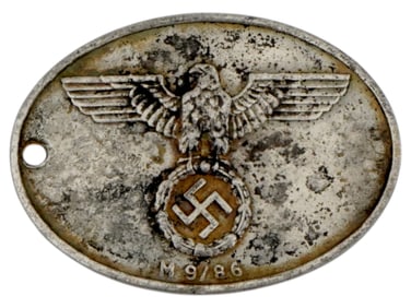 WWII TYPE NAZI GERMAN GESTAPO STATE POLICE ID TAG