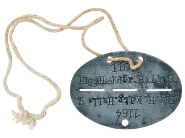 RARE WWII NAZI GERMAN SOLDIER ID DISC DOG TAG
