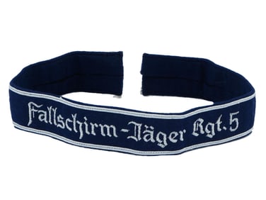GERMAN WWII LUFTWAFFE FALLSCHIRMJAGER CUFF TITLE