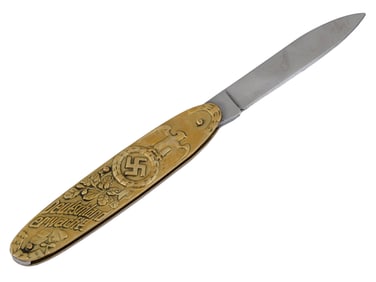 WWII NAZI GERMAN NSDAP PARTY FOLDING POCKET KNIFE