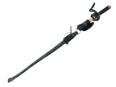 WWII NAZI GERMAN BLACK LEATHER COSSACK HORSE WHIP