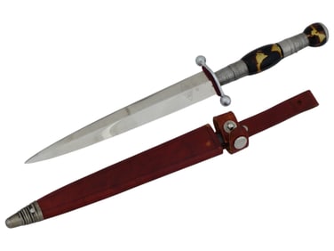GERMAN ROSCO SOLINGEN BOOT KNIFE STILETTO W SCABBARD