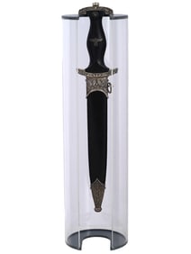 GERMAN SS VETERAN HONOR DAGGER WITH DISPLAY CASE