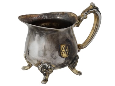 WWII NAZI GERMAN METALL MILK PITCHER W SS RUNES