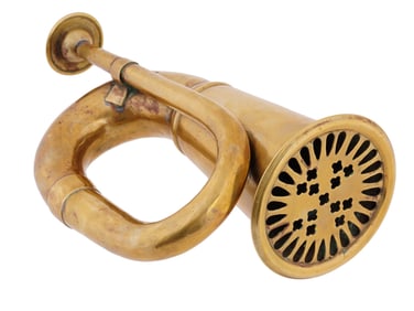 MID CENTURY BRASS HORN MUSICAL INSTRUMENT