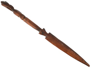 VINTAGE AFRICAN CEREMONIAL TRIBAL WOODEN DAGGER