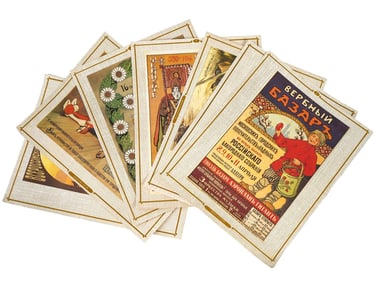 SEVEN ANTIQUE RUSSIAN 1893 TO 1914 POSTERS