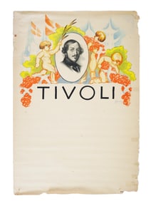 ANTIQUE DANISH ADVERTISING POSTER BY BOGELUND JENSEN