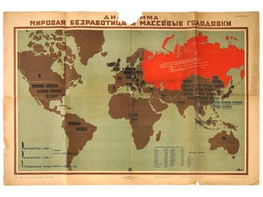 RUSSIAN SOVIET ERA COMMUNIST PROPAGANDA POSTER