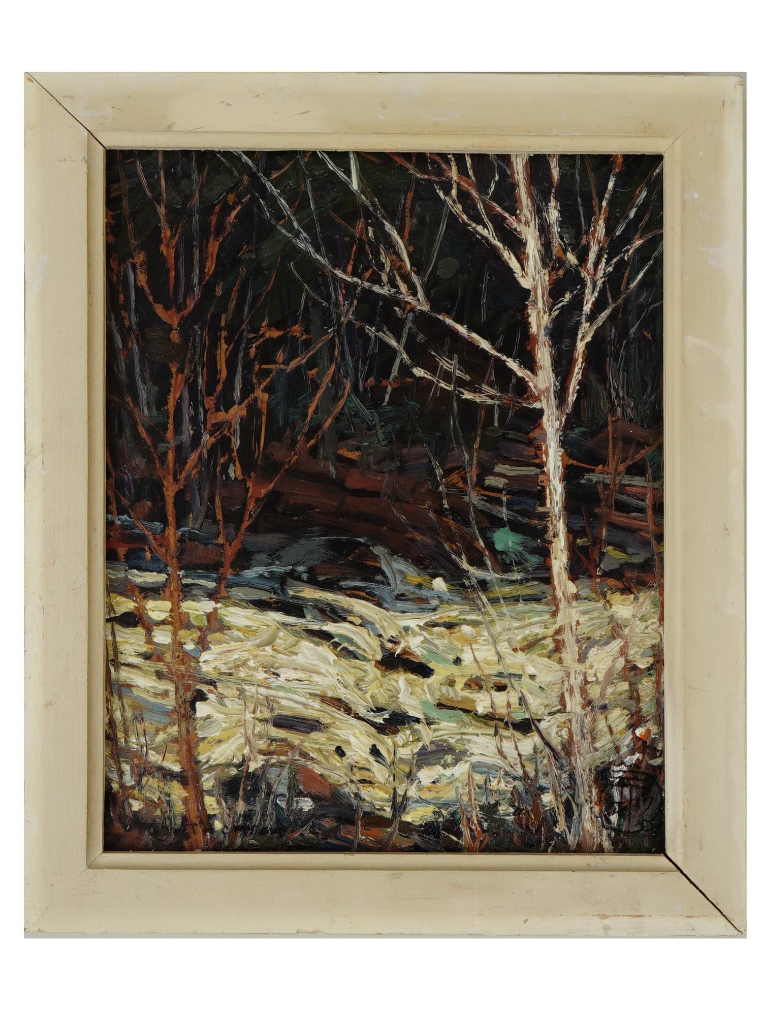 ATTR TO TOM THOMSON CANADIAN  OIL PAINTING W COA (1 of 9)