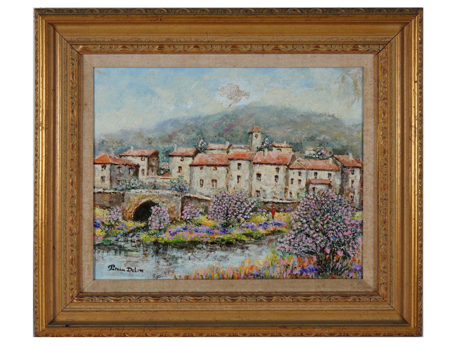 FRENCH CITYSCAPE OIL PAINTING BY PATRICIA DELON (1 of 4)