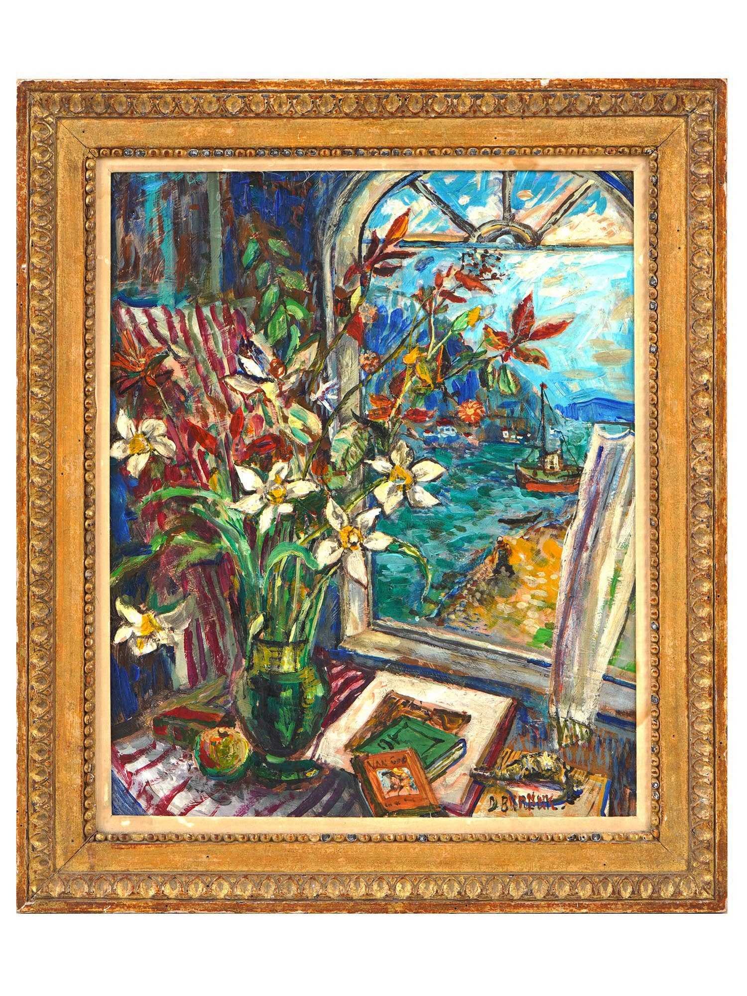 DAVID BURLIUK RUSSIAN STILL LIFE OIL PAINTING (1 of 5)