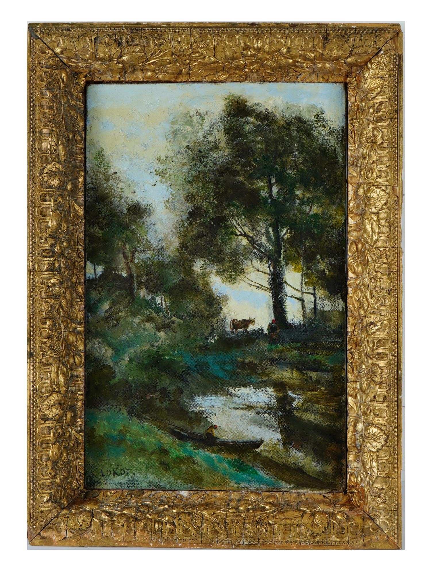 CAMILLE COROT FRENCH LANDSCAPE OIL PAINTING (1 of 6)