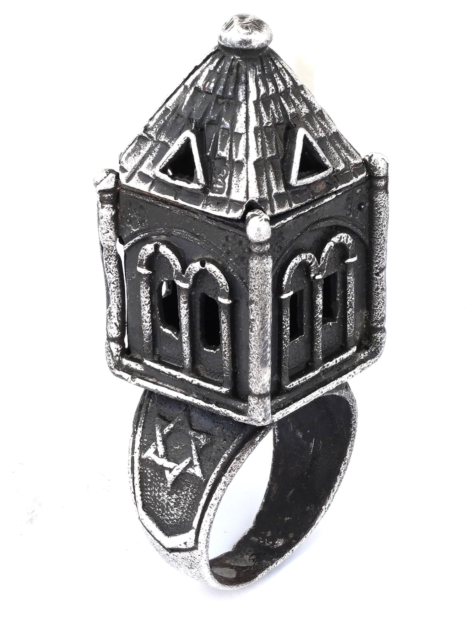 VINTAGE RUSSIAN JUDAICA 84 SILVER WEDDING RING (1 of 10)